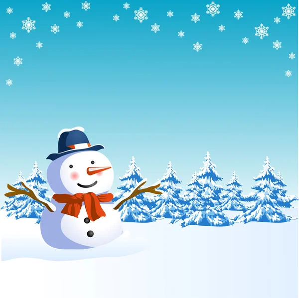 Christmas design with snowman — Stock Photo, Image