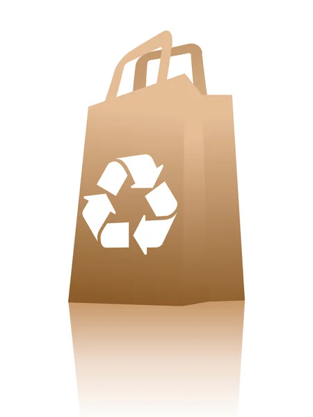 Saco de compras de papel reciclado — Fotografia de Stock