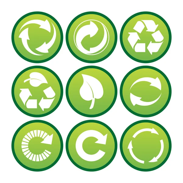 Környezeti recycling ikonok — Stock Fotó