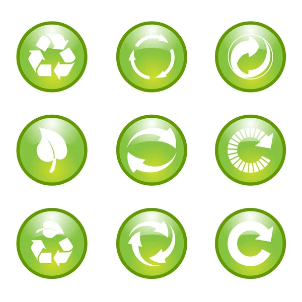 Iconos de reciclaje ambiental —  Fotos de Stock