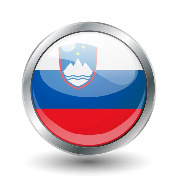 stock image Shiny button flag