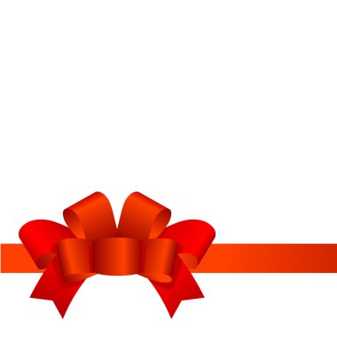 Red Bow fully editable illustration