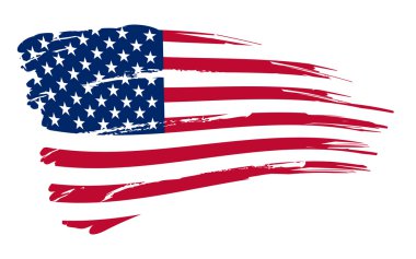 American flag illustration clipart