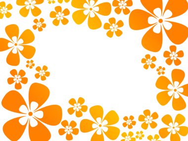 Background with flowers in warm colors clipart