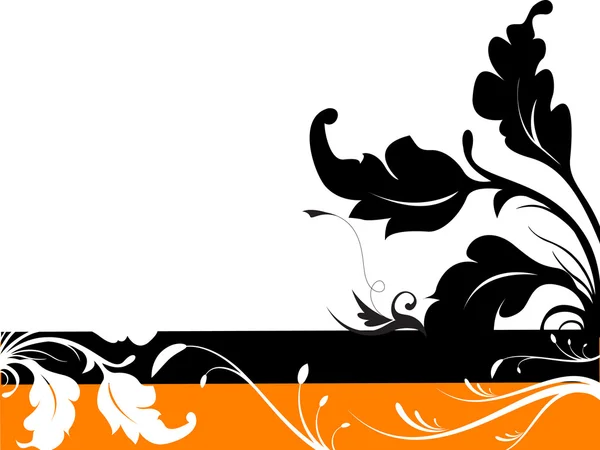 Floral Silhouette Design — 图库照片