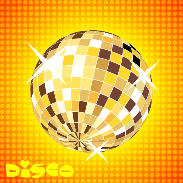 Retro parti arka plan ile disko topu — Stok fotoğraf
