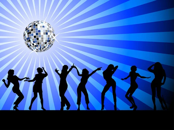 stock image Silhouettes of dancing on the dancefloor