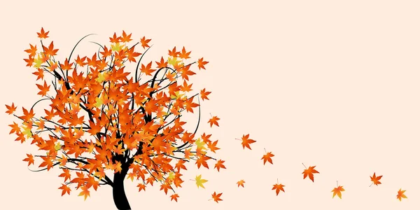 Albero astratto con foglie d'autunno — Foto Stock