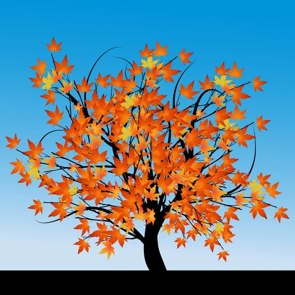 Abstract tree with autumn leaves — Stock Photo, Image