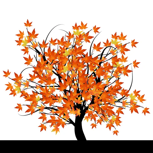 Absztrakt fa, az őszi levelek — Stock Fotó