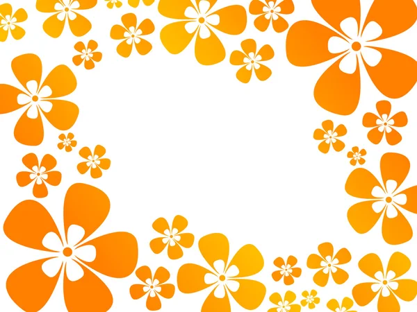 Hintergrund mit Blumen in warmen Farben — Stockfoto