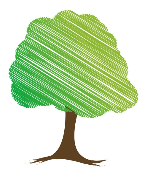 Tree design, easily editable illustration — Zdjęcie stockowe