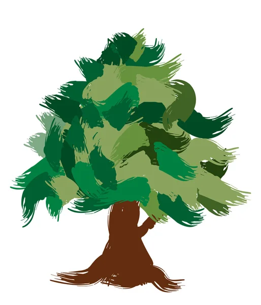 Dessin d'arbre, illustration facilement modifiable — Photo