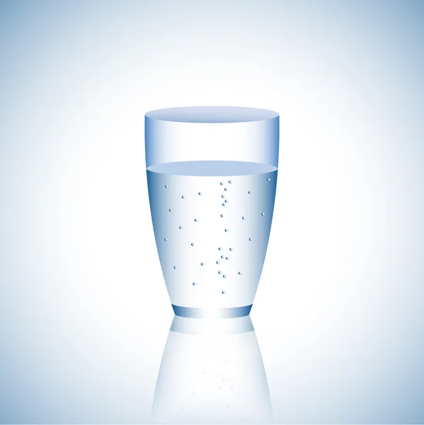 Ett glas mineralvatten illustration — Stockfoto
