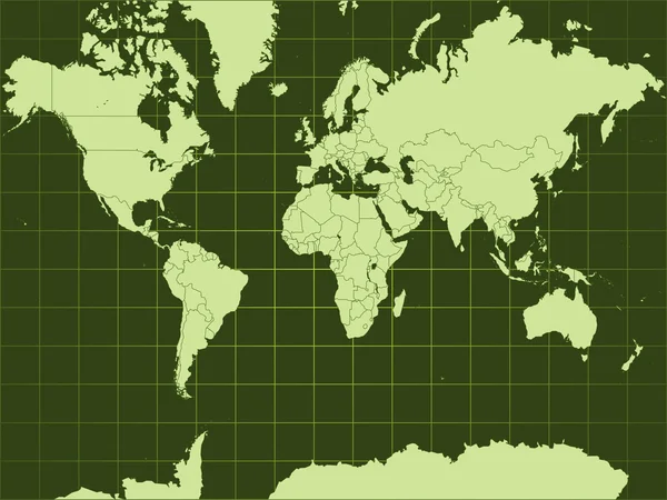 详细的世界地图 — 图库照片