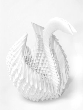 Origami swan clipart