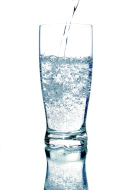 A glass of mineral water clipart