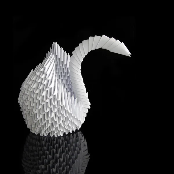 stock image Origami swan