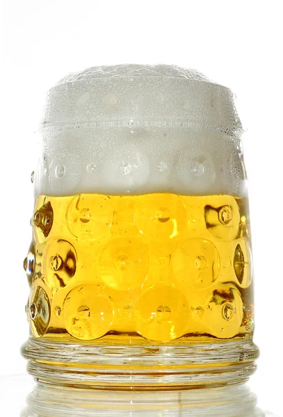 Ποτήρι μπύρα close-up — Φωτογραφία Αρχείου