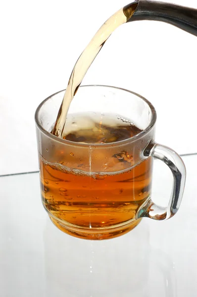 Şeffaf bardak çay — Stok fotoğraf