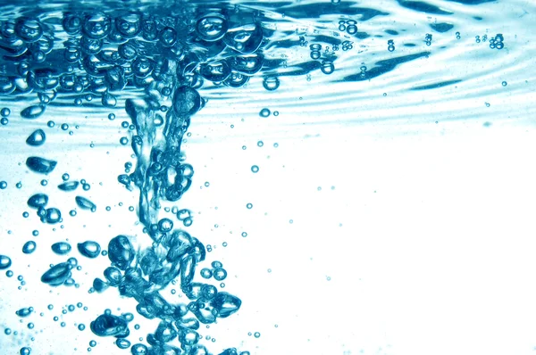 Μπλε νερό με φυσαλίδες — Φωτογραφία Αρχείου
