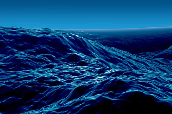 Bouřlivé moře v noci — Stock fotografie