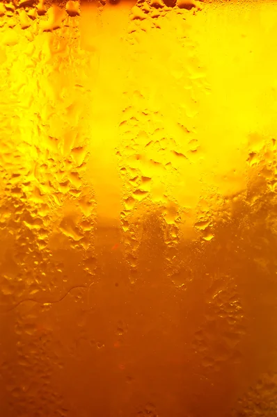 Verre de bière close-up avec bulles — Photo