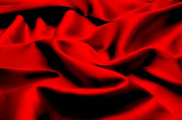 Elegantní červený satén — Stock fotografie