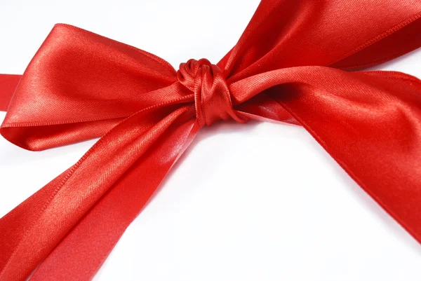Red holiday bow — Stock Photo, Image