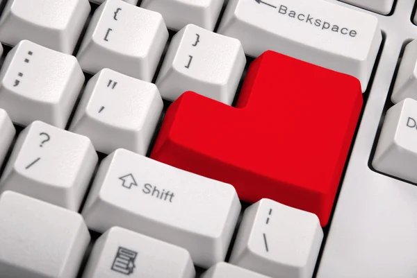 stock image Keyboard with a big red button