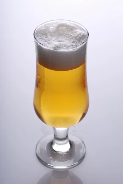 맥주 클로즈업의 유리 — 스톡 사진