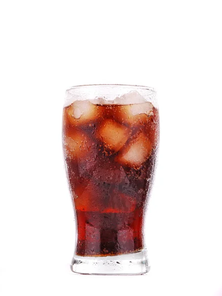 Verre de cola avec glace — Photo