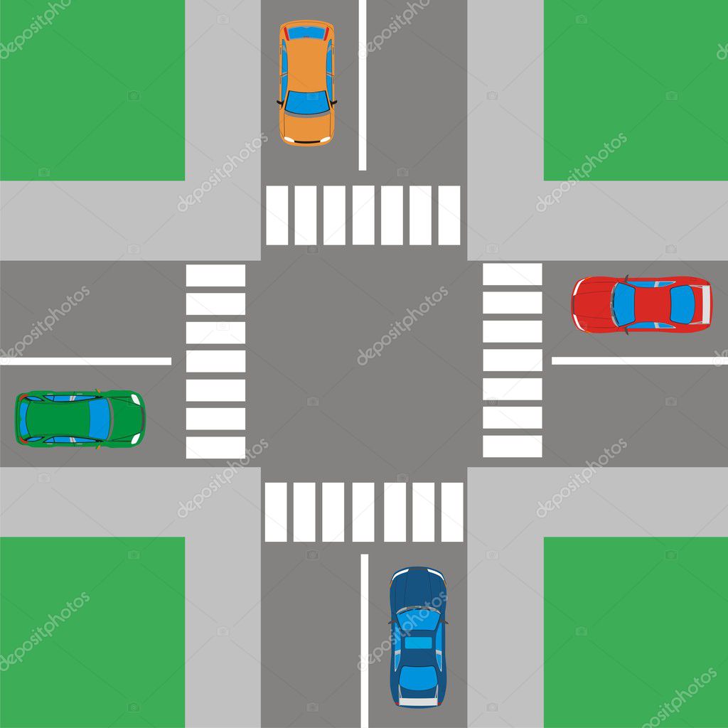 road intersection clip art
