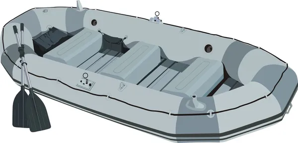 Uppblåsbar båt — Stock vektor