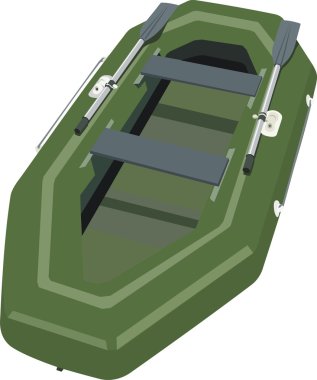 Inflatable boat clipart