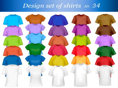 Color t-shirt design template. clipart