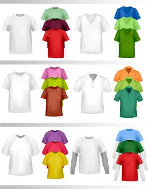 Color t-shirt design template. clipart