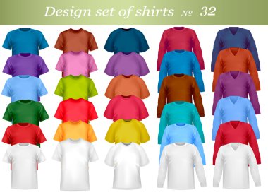 Color t-shirt design template. clipart