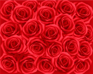 Background with red roses. Vector illustration. clipart