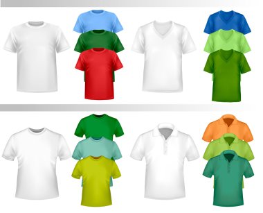 Color t-shirt design template. clipart