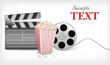 Background with cinema related items clipart