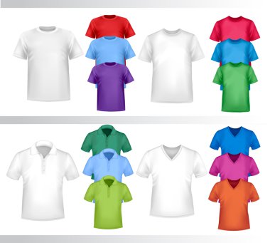 Color t-shirt design template. clipart