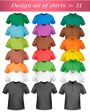 Color t-shirt design template. clipart