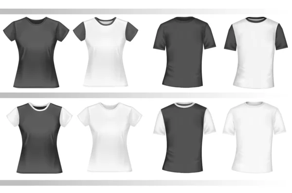 Färg t-shirt formgivningsmall. — Stock vektor