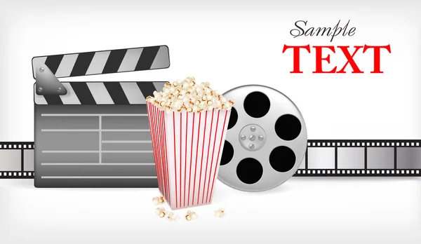 Stock vector Background with cinema related items