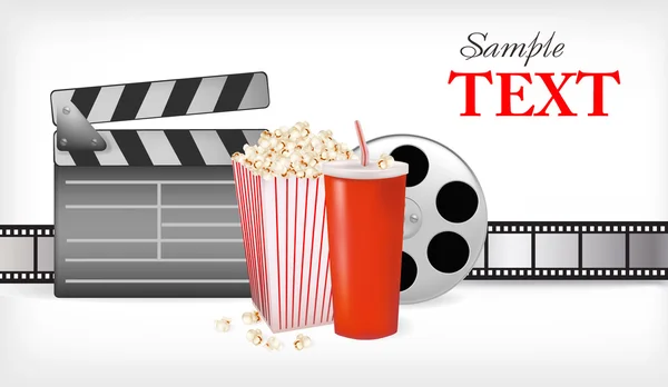 stock vector Background with cinema related items