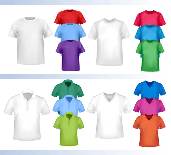Kleur t-shirt ontwerpsjabloon. vectorillustratie. — Stockvector