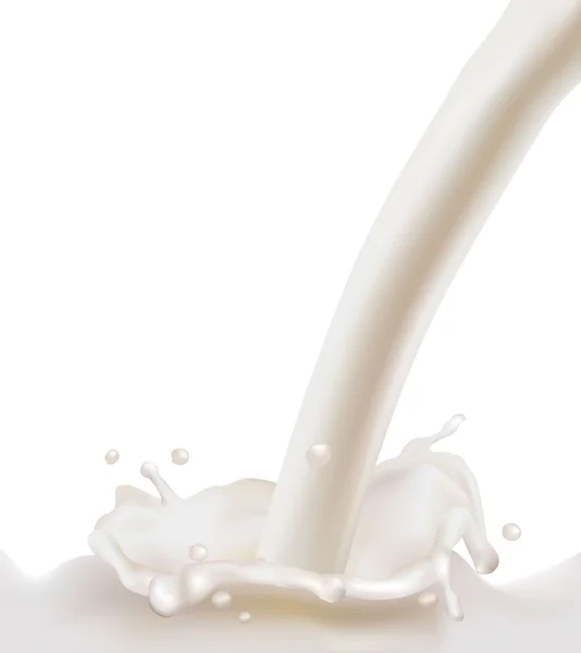 Mjölk splash. vektor illustration. — Stock vektor