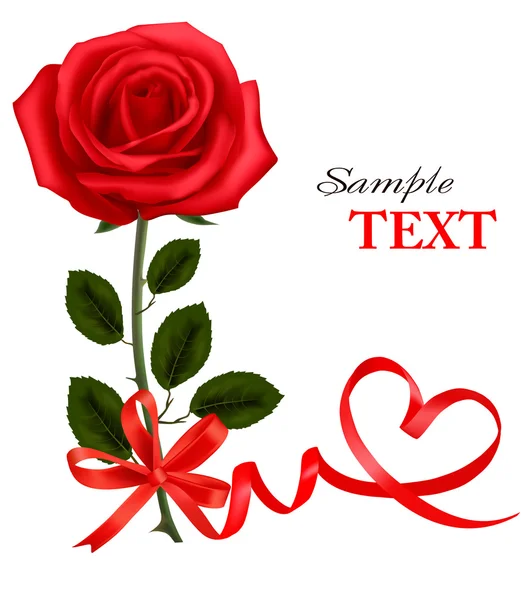 Valentijn achtergrond. twee rode rozen en harten. — Stockvector