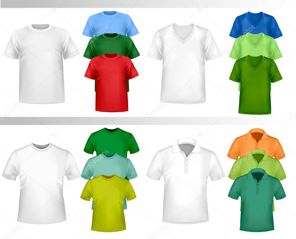 Color t-shirt design template.